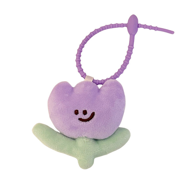 
Student gift cute cartoon tulip plush doll keychain pendant girl back ornament pendant best friend couple