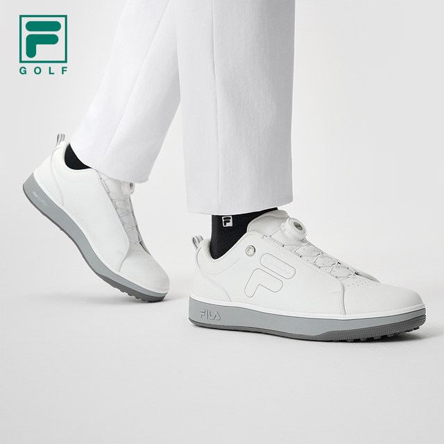 FILA Fila Soft-Spiked Golf Shoes Men's Shoes 2025 Summer New Professional Sports Shoes White Board Shoes