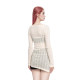 BM sweater women's 2025 new winter round neck hollow pure and sexy hot girl slim and long sleeve knitted base shirt
