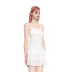BM suspender vest for women 2025 new lace suspender pure desire pure white lace suspender vest