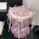 Floral pearl chain net red flower bouquet flower decorative packaging materials handmade DIY ribbon gifts flower shop materials