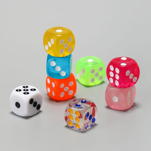 Handmade DIY micro landscape small ornaments transparent color dice color board game resin accessories blind bag blind disassembly