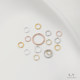 14K gold-filled color-protected single-ring open ring handmade diy string bracelet necklace ending connection ring jewelry material accessories