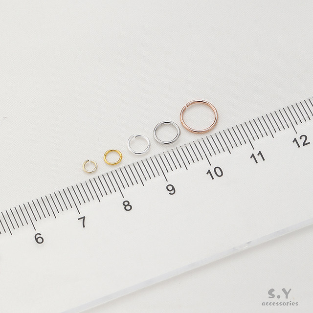 14K gold-filled color-protected single-ring open ring handmade diy string bracelet necklace ending connection ring jewelry material accessories