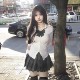 Summer original JK uniform Waist white shirt female short -sleeved hot girl college wind shirt dog short skirt set
