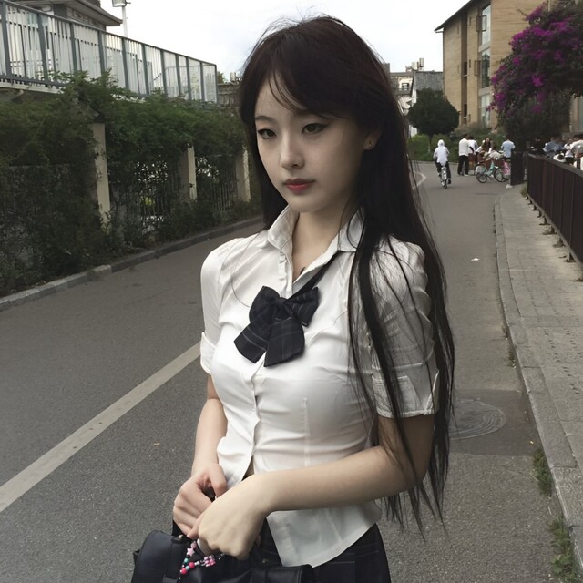 Summer original JK uniform Waist white shirt female short -sleeved hot girl college wind shirt dog short skirt set
