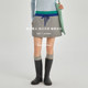 Basicshensen lazy casual low waist splicing short skirt for women spring solid color versatile A-line short skirt