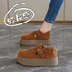 Large size 41 retro Birkenstock shoes for women 2025 new spring and autumn thick sole non-slip one-foot lazier shoes with skirt single shoes

