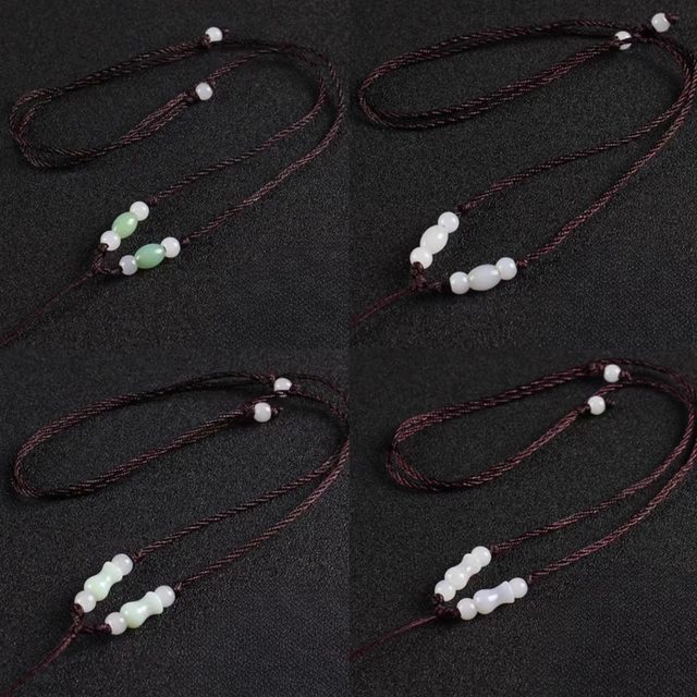 Buy one get one free one -to -one pendant necklace rope can adjust the pendant rope handmade woven high -end red rope to wear jade pendant hanging neck
