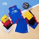 Li Ning Children's Basketball Services Summer Competition Basketball Services Breathe fast -drying vest shorts Boy boys speed dry set
