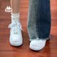 Kappa women's thick-soled white shoes 2025 winter new versatile sports and leisure board shoes