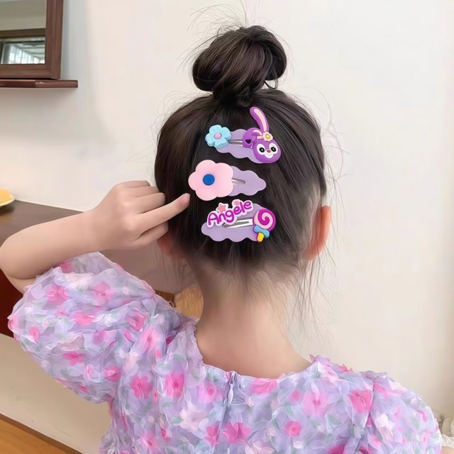 Cartoon Kulomi hair clip girl cute bangs side clip 2025 new style girl no hair damage children's hair card