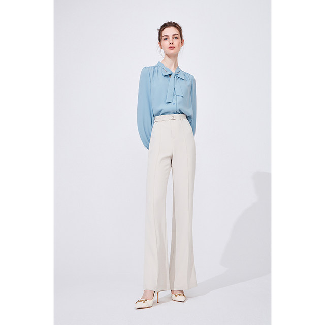 Navigare Italian small sailing ship black slim slim casual pants women's summer thin fashion bell pants