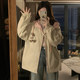 Bear print on both sides wearing jacket jacket girl spring and autumn clothes junior high school students casual sports jacket top
