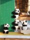 
Panda clip doll pendant wealth transfer bamboo diamond tree climbing tree green plant small doll home decoration pendant