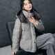 Basic House/Baijiahao hooded contrasting color down jacket Korean version thickened short white duck down jacket to keep warm in winter
