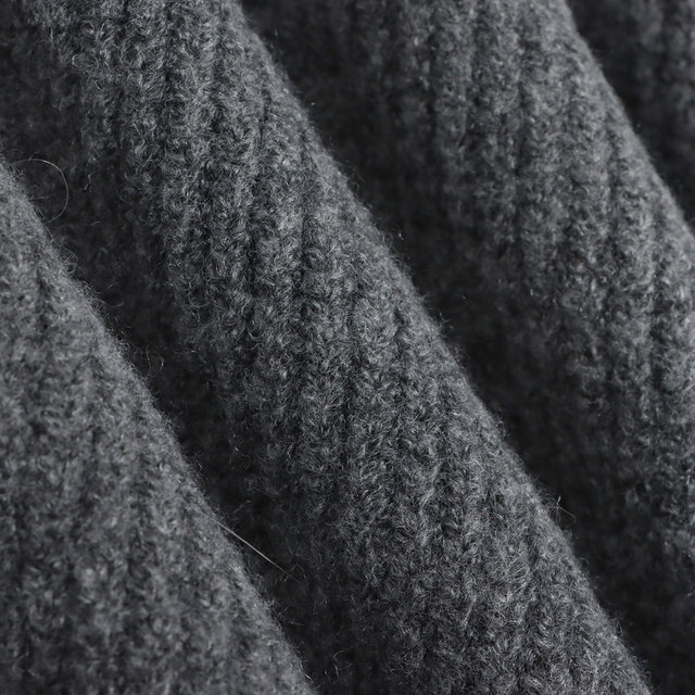 Basic House/Baijiahao Contrast Color Lapel Sweater Jacket Spring Unique Sheep Wool Short Knitted Cardigan
