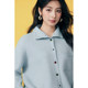 Basic House/Baijiahao Lapel Short Sweater Women's Winter Style Colorful Love Button Cardigan Jacket