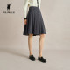 POLOWALK women's pleated skirt spring and autumn new texture college style embroidered short skirt women's fashionable skirt