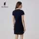 POLOWALK short-sleeved dress women's summer slim waist-length skirt versatile commuter casual skirt
