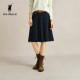 POLOWALK women's pleated skirt spring and autumn new texture college style embroidered short skirt women's fashionable skirt
