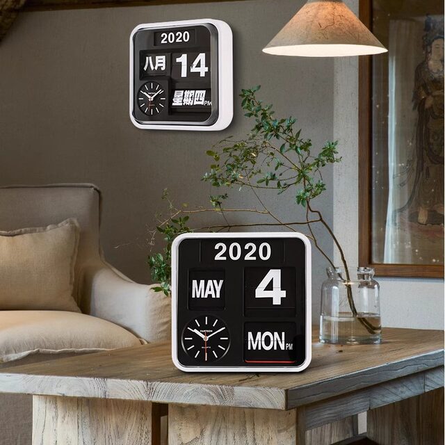 Taiwan Fartech Walci Smart Page Clock Simple Fashion Desktop Creative House Wannian Calendar Living Room clock
