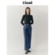 Clothing and love sweater for autumn and winter women pullover ribbed tight embroidery LOGO contrasting cuff top