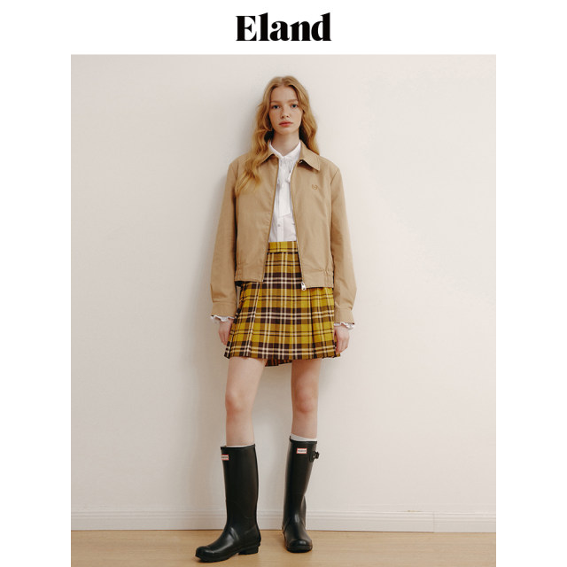 Yilian skirt women's college style short skirt pleated skirt A-line skirt