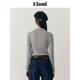 Clothing and love sweater for autumn and winter women pullover ribbed tight embroidery LOGO contrasting cuff top