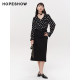 Red Sleeve 2024 Spring New Women's Polka Dot Printed V-neck Pullover Top
