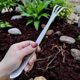 Special small rake for stainless steel bonsai, flower pot loose soil artifact, flower gardening tool, small scratch rake, three-claw rake