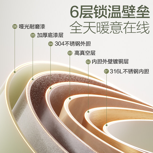 
Supor thermos cup for students going to school for high-looking men and women 2025 new 316L stainless steel water cup