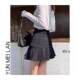 
Design-sensible denim short skirt for women with ultra-short high waist slim skirt A-line pleated skirt 2025 new autumn