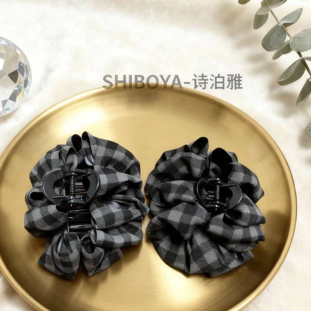 Sepoya British Plaid Luxurious Hair Accessory Art Clip