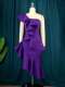 European and American large -size shoulder -length celebrities Wind ruffled border birthday banquet evening dress Sexy party dresses
