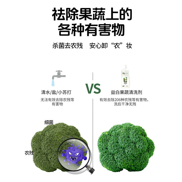 Fruit and vegetable cleaning agent for pregnant women, mother and baby, natural pesticide residue removal, fruit cleaning agent, food grade detergent