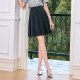 betu Baitu high waist pleated short skirt women's A-line skirt 2024 autumn new small slim skirt
