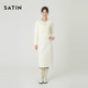 
SATIN winter new diamond high waist skirt women's commuter A-line skirt mid-length skirt O244T380