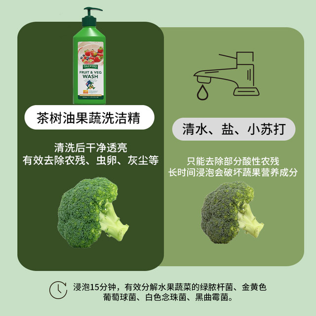 OAKWOOD Oakwood Tea Tree Fruit Vegetables Mother and Baby Pregnant Women Wash Fruits and Pesticide Residues Washing Cleaner