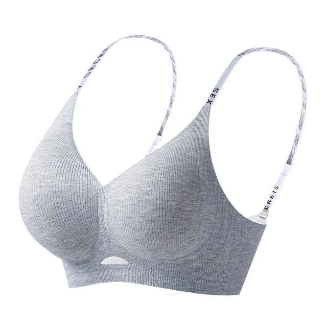 Comfortable jelly glue fixing hollow latex traceless underwear for women's small breasts gathering breathable support
