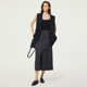 U/TI dark gray old slit skirt for women versatile retro slim straight skirt Youti 2024 autumn new style

