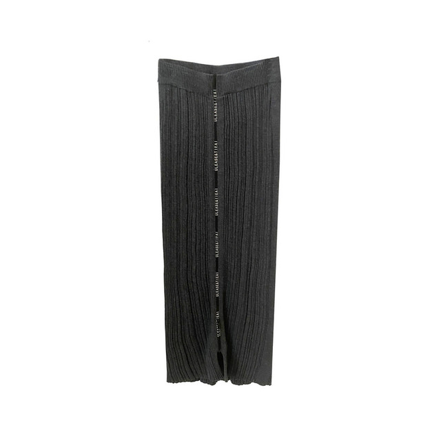 U/TI joint brand black slit skirt women's versatile wool zipper straight skirt Youti 2025 spring new style
