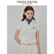 Teenieweenie Women's sweater 2025 spring and summer new twisted texture, light luxury short sleeve POLO shirt