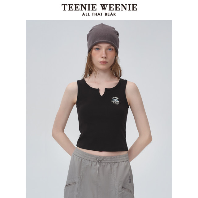 TeenieWeenie Bear Women's T-shirt 2025 Summer New Sweet Cool Dopamine Vest Top