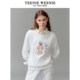 TeeniewEnie Women's clothing sweater 2025 Spring New Bargaining Simple College style casual fashion top
