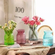 Colorful cloth bag glass vase flower arrangement home living room flower vase decorative water petal utensils