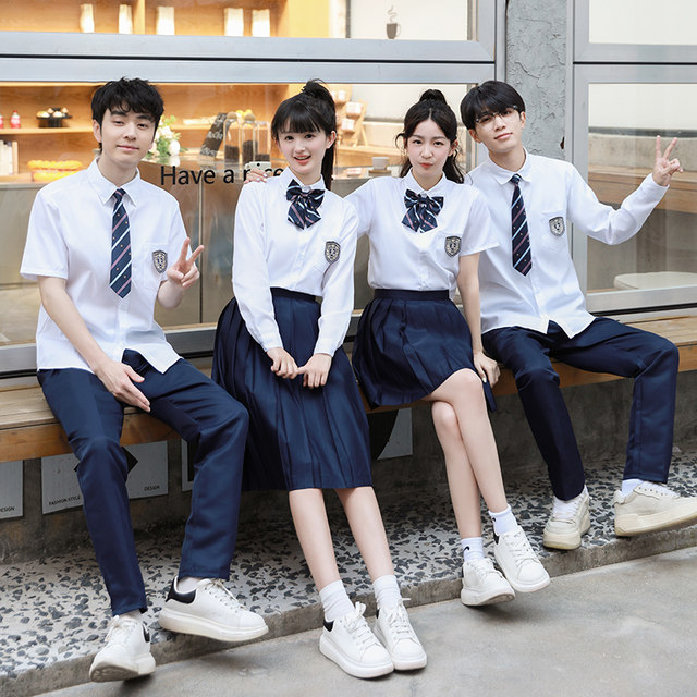 Choir Poetry Recitation Competition Performance Clothes Adult High School Junior High School Student Sports Meeting Class Clothes College Style Set

