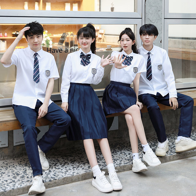 Choir Poetry Recitation Competition Performance Clothes Adult High School Junior High School Student Sports Meeting Class Clothes College Style Set

