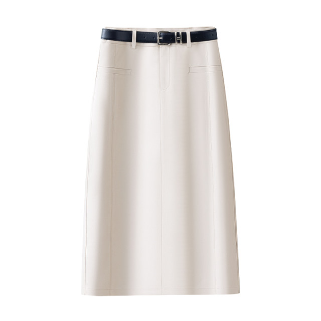 La Chapelle high-end women's skirt 2025 skirt straight hip skirt temperament suit slim one-step long skirt
