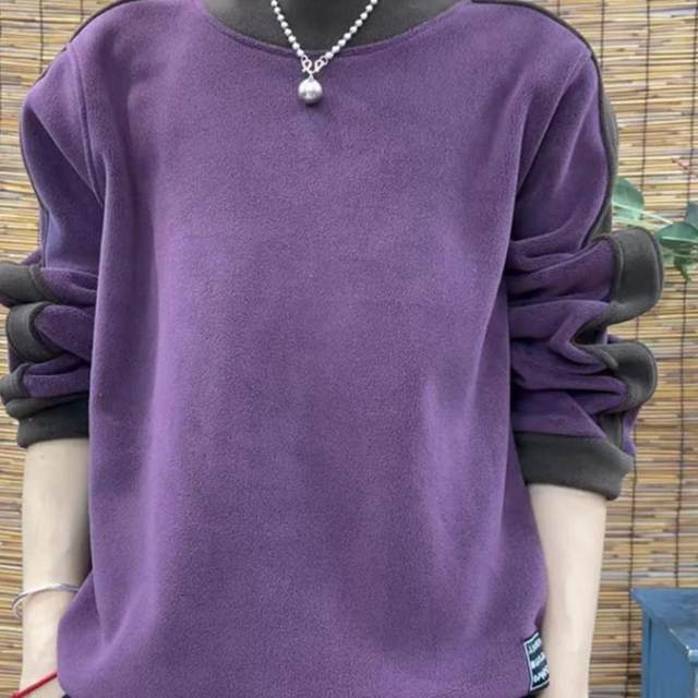 Women's half-turtleneck sweatshirt plus velvet thickened autumn and winter 2024 new loose and fashionable middle-aged mother's base shirt top